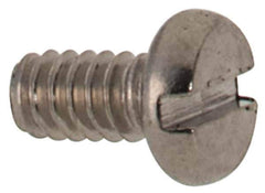 Value Collection - M1.6x0.35 Metric Coarse, 3mm Length Under Head Slotted Drive Machine Screw - Fillister Head, Grade 316 & A4 Stainless Steel, Uncoated, Without Washer - Industrial Tool & Supply