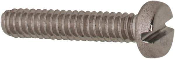 Value Collection - M1.6x0.35 Metric Coarse, 8mm Length Under Head Slotted Drive Machine Screw - Fillister Head, Grade 316 & A4 Stainless Steel, Uncoated, Without Washer - Industrial Tool & Supply