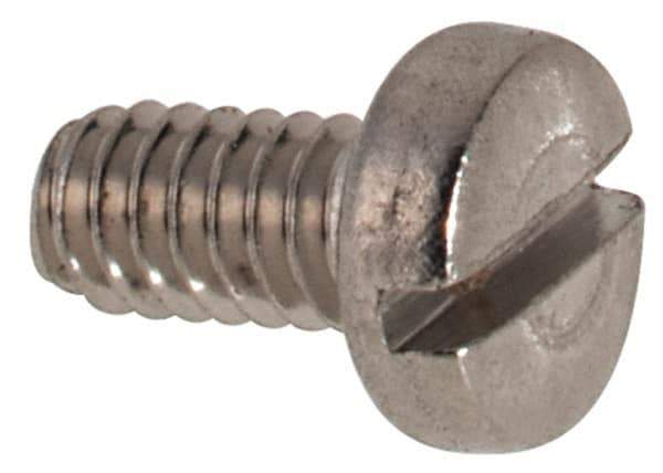 Value Collection - M2x0.40 Metric Coarse, 4mm Length Under Head Slotted Drive Machine Screw - Fillister Head, Grade 316 & A4 Stainless Steel, Uncoated, Without Washer - Industrial Tool & Supply