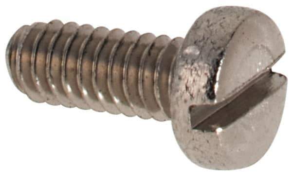 Value Collection - M2x0.40 Metric Coarse, 5mm Length Under Head Slotted Drive Machine Screw - Fillister Head, Grade 316 & A4 Stainless Steel, Uncoated, Without Washer - Industrial Tool & Supply