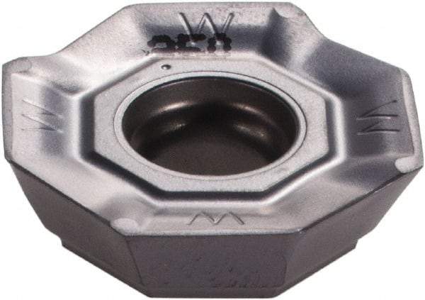 Iscar - OFCT07T3 Grade IC950 Carbide Milling Insert - TiAlN Finish, 0.2087" Thick, 0.7441" Inscribed Circle, 0.8mm Corner Radius - Industrial Tool & Supply