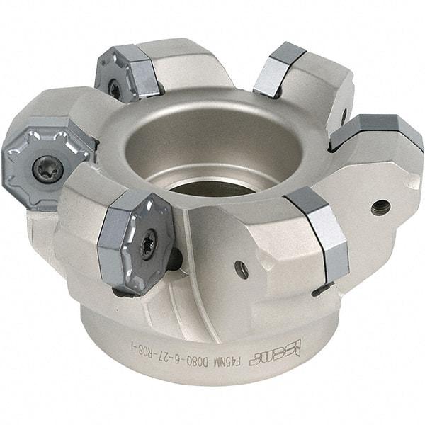 Iscar - 3.49" Cut Diam, 1" Arbor Hole, 0.217" Max Depth of Cut, 45° Indexable Chamfer & Angle Face Mill - 6 Inserts, ONH.. Insert, Right Hand Cut, 6 Flutes, Series 16Mill - Industrial Tool & Supply