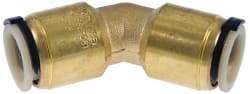 Watts - 1/2" Outside Diam, Lead Free Brass Push-to-Connect Tube 45° Union Elbow - 250 Max psi, Tube to Tube Connection, EPDM O-Ring, Lead-Free - Industrial Tool & Supply