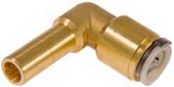 Watts - 3/8" Outside Diam, Lead Free Brass Tube to Stem Elbow - 250 Max psi, Push-Fit Connection, EPDM O-Ring, Lead-Free - Industrial Tool & Supply