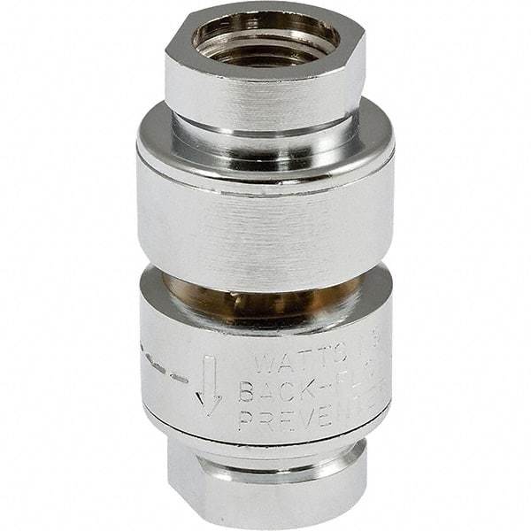 Watts - Vacuum-Breaker Valves Type: Dual Check Material: Chrome Plated Brass - Industrial Tool & Supply