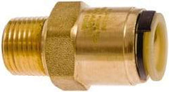 Watts - 3/4" Outside Diam, 3/4 NPT, Lead Free Brass Push-to-Connect Tube Male Connector - 250 Max psi, Tube to Tube Male Connection, EPDM O-Ring, Lead-Free - Industrial Tool & Supply