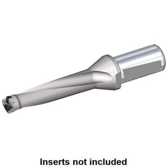 Kennametal - 88mm Max Drill Depth, 4xD, 22mm Diam, Indexable Insert Drill - 2 Inserts, 32mm Shank Diam, Whistle Notch Shank - Industrial Tool & Supply