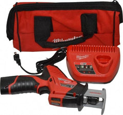 Milwaukee Tool - 12V, 0 to 3,000 SPM, Cordless Reciprocating Saw - 1/2" Stroke Length, 11" Saw Length, 1 Lithium-Ion Battery Included - Industrial Tool & Supply
