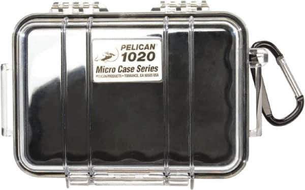 Pelican Products, Inc. - 4-3/4" Wide x 2-1/8" High, Clamshell Hard Case - Clear/Black, Polycarbonate - Industrial Tool & Supply