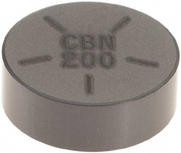 Seco - RNGN32 Grade CBN200 PCBN Turning Insert - Uncoated, Round, 3/8" Inscr Circle, 1/8" Thick - Industrial Tool & Supply