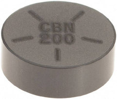 Seco - RNGN32 Grade CBN200 PCBN Turning Insert - Uncoated, Round, 3/8" Inscr Circle, 1/8" Thick - Industrial Tool & Supply