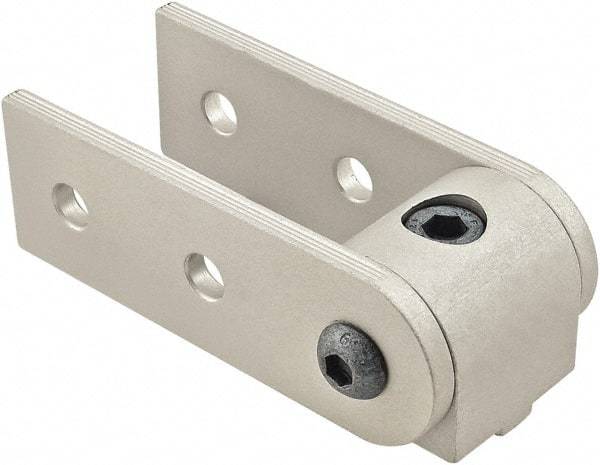 80/20 Inc. - 25mm Wide, Open Shelving 0° Pivot Nub Assembly - Aluminum, Clear Anodized Finish, 75mm Long, Use with 25 Series & Bolt Kit 75-3404 - Industrial Tool & Supply