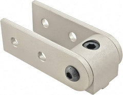 80/20 Inc. - 25mm Wide, Open Shelving 0° Pivot Nub Assembly - Aluminum, Clear Anodized Finish, 75mm Long, Use with 25 Series & Bolt Kit 75-3404 - Industrial Tool & Supply