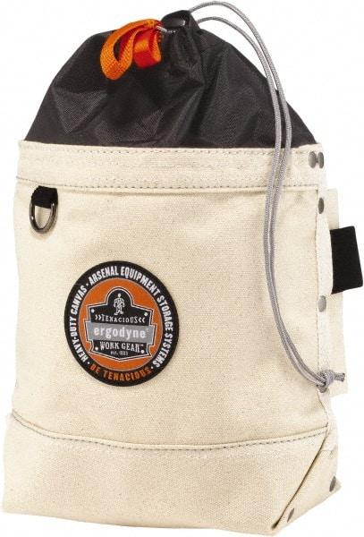 Ergodyne - 1 Pocket White Canvas Tool Bag - 9" Wide x 2" Deep x 12" High - Industrial Tool & Supply