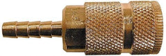 Coilhose Pneumatics - Hose Barb Industrial Pneumatic Hose Coupler - Brass, 3/8" Body Diam, 3/8" Hose ID - Industrial Tool & Supply
