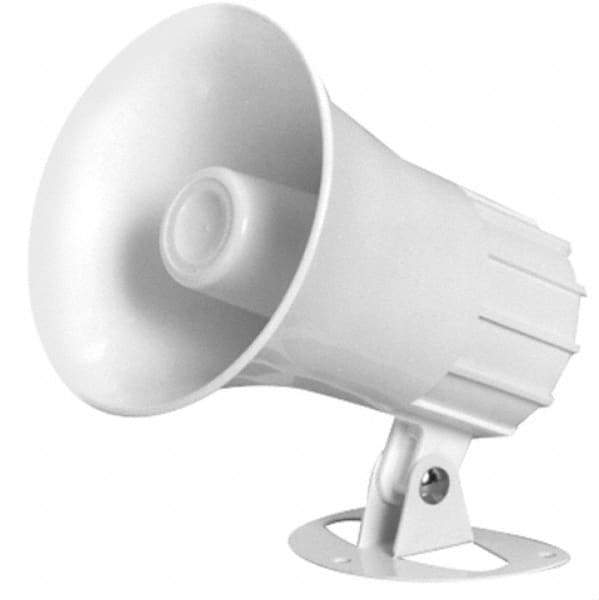 Speco - 15 Max Watt, 5 Inch Diameter, Round Aluminum Standard Horn and Speaker - Weather and Waterproof, 5 Inch Deep - Industrial Tool & Supply