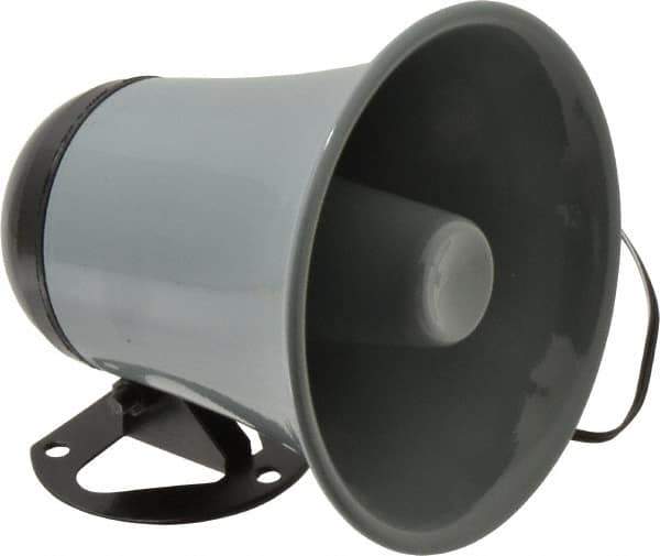 Speco - 15 Max Watt, 5 Inch Diameter, Round Plastic Standard Horn and Speaker - Weather and Waterproof, 5 Inch Deep - Industrial Tool & Supply