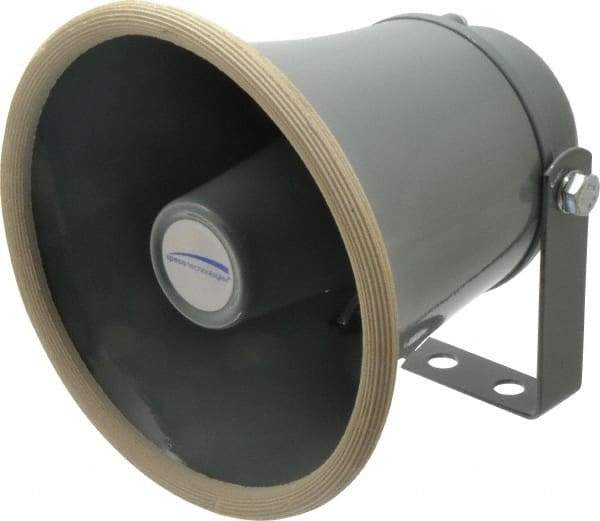 Speco - 15 Max Watt, 6 Inch Diameter, Round Aluminum Standard Horn and Speaker - Weather and Waterproof, 6 Inch Deep - Industrial Tool & Supply