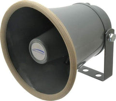 Speco - 15 Max Watt, 6 Inch Diameter, Round Aluminum Standard Horn and Speaker - Weather and Waterproof, 6 Inch Deep - Industrial Tool & Supply