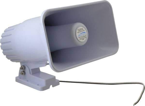 Speco - 30 Max Watt, Rectangular Plastic Standard Horn and Speaker - Weather and Waterproof, 9 Inch Deep - Industrial Tool & Supply