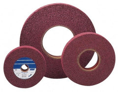 Norton - 6" Diam, 1" Face Width, 1" Center Hole, Medium Grade, Aluminum Oxide Deburring Wheel - Convolute, Medium Density 6 Grade, 6,000 RPM - Industrial Tool & Supply