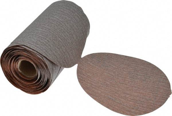 Norton - 5" Diam, 180 Grit Aluminum Oxide Adhesive PSA Disc - Fine Grade, Natural, B Weighted Backing, Flexible - Industrial Tool & Supply