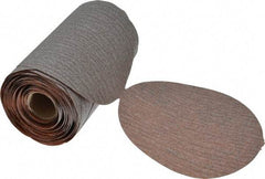 Norton - 5" Diam, 180 Grit Aluminum Oxide Adhesive PSA Disc - Fine Grade, Natural, B Weighted Backing, Flexible - Industrial Tool & Supply