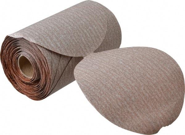 Norton - 5" Diam, 150 Grit Aluminum Oxide Adhesive PSA Disc - Medium Grade, Natural, B Weighted Backing, Flexible - Industrial Tool & Supply