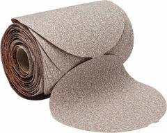 Norton - 5" Diam, 100 Grit Aluminum Oxide Adhesive PSA Disc - Medium Grade, Natural, B Weighted Backing, Flexible - Industrial Tool & Supply