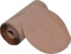 Norton - 6" Diam, 400 Grit Aluminum Oxide Adhesive PSA Disc - Super Fine Grade, Natural, B Weighted Backing, Flexible - Industrial Tool & Supply