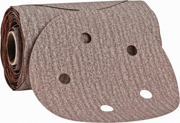 Norton - 5" Diam, 180 Grit Aluminum Oxide Adhesive PSA Disc - Fine Grade, Natural, B Weighted Backing, Flexible - Industrial Tool & Supply