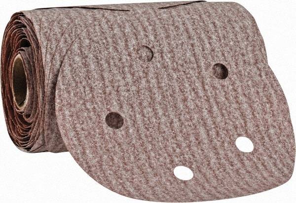 Norton - 5" Diam, 150 Grit Aluminum Oxide Adhesive PSA Disc - Medium Grade, Natural, B Weighted Backing, Flexible - Industrial Tool & Supply