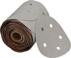 Norton - 5" Diam, 80 Grit Aluminum Oxide Adhesive PSA Disc - Coarse Grade, Natural, B Weighted Backing, Flexible - Industrial Tool & Supply