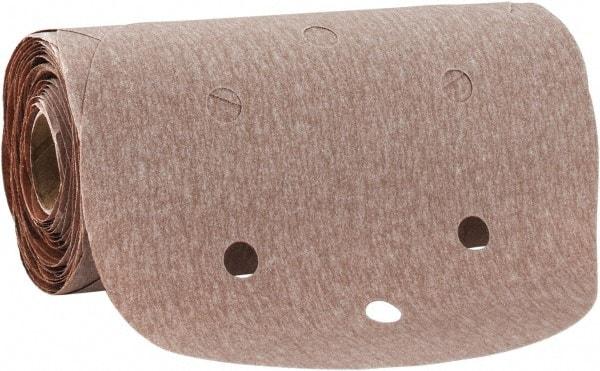 Norton - 6" Diam, 400 Grit Aluminum Oxide Adhesive PSA Disc - Super Fine Grade, Natural, B Weighted Backing, Flexible - Industrial Tool & Supply