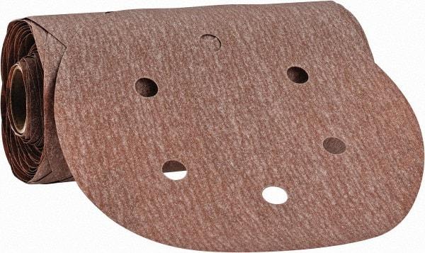 Norton - 6" Diam, 320 Grit Aluminum Oxide Adhesive PSA Disc - Very Fine Grade, Natural, B Weighted Backing, Flexible - Industrial Tool & Supply