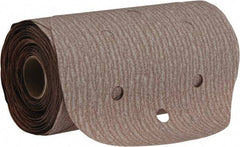 Norton - 6" Diam, 220 Grit Aluminum Oxide Adhesive PSA Disc - Fine Grade, Natural, B Weighted Backing, Flexible - Industrial Tool & Supply