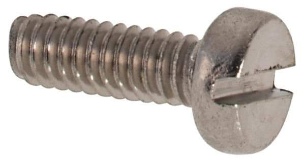 Value Collection - M2x0.40 Metric Coarse, 6mm Length Under Head Slotted Drive Machine Screw - Fillister Head, Grade 316 & A4 Stainless Steel, Uncoated, Without Washer - Industrial Tool & Supply