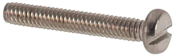 Value Collection - M2x0.40 Metric Coarse, 14mm Length Under Head Slotted Drive Machine Screw - Fillister Head, Grade 316 & A4 Stainless Steel, Uncoated, Without Washer - Industrial Tool & Supply