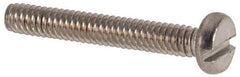 Value Collection - M2x0.40 Metric Coarse, 14mm Length Under Head Slotted Drive Machine Screw - Fillister Head, Grade 316 & A4 Stainless Steel, Uncoated, Without Washer - Industrial Tool & Supply