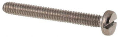 Value Collection - M2x0.40 Metric Coarse, 16mm Length Under Head Slotted Drive Machine Screw - Fillister Head, Grade 316 & A4 Stainless Steel, Uncoated, Without Washer - Industrial Tool & Supply