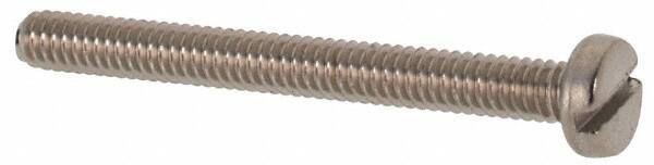 Value Collection - M2x0.40 Metric Coarse, 20mm Length Under Head Slotted Drive Machine Screw - Fillister Head, Grade 316 & A4 Stainless Steel, Uncoated, Without Washer - Industrial Tool & Supply