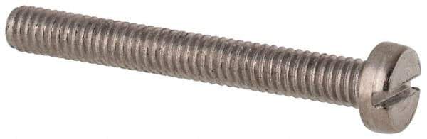 Value Collection - M2.5x0.45 Metric Coarse, 20mm Length Under Head Slotted Drive Machine Screw - Fillister Head, Grade 316 & A4 Stainless Steel, Uncoated, Without Washer - Industrial Tool & Supply