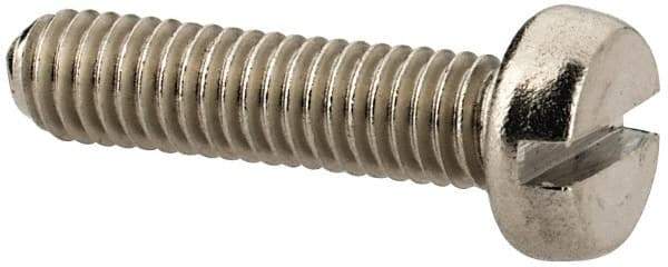Value Collection - M3x0.50 Metric Coarse, 12mm Length Under Head Slotted Drive Machine Screw - Fillister Head, Grade 316 & A4 Stainless Steel, Uncoated, Without Washer - Industrial Tool & Supply