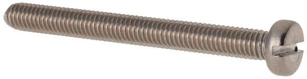 Value Collection - M3x0.50 Metric Coarse, 30mm Length Under Head Slotted Drive Machine Screw - Fillister Head, Grade 316 & A4 Stainless Steel, Uncoated, Without Washer - Industrial Tool & Supply