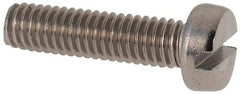 Value Collection - M4x0.70 Metric Coarse, 16mm Length Under Head Slotted Drive Machine Screw - Fillister Head, Grade 316 & A4 Stainless Steel, Uncoated, Without Washer - Industrial Tool & Supply
