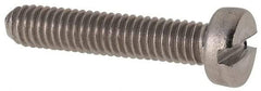 Value Collection - M4x0.70 Metric Coarse, 20mm Length Under Head Slotted Drive Machine Screw - Fillister Head, Grade 316 & A4 Stainless Steel, Uncoated, Without Washer - Industrial Tool & Supply