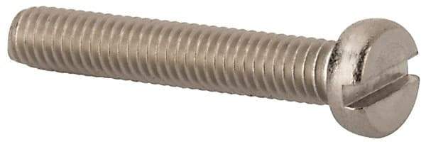 Value Collection - M4x0.70 Metric Coarse, 25mm Length Under Head Slotted Drive Machine Screw - Fillister Head, Grade 316 & A4 Stainless Steel, Uncoated, Without Washer - Industrial Tool & Supply