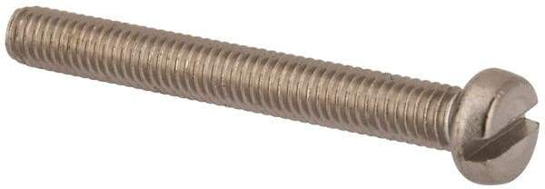 Value Collection - M4x0.70 Metric Coarse, 35mm Length Under Head Slotted Drive Machine Screw - Fillister Head, Grade 316 & A4 Stainless Steel, Uncoated, Without Washer - Industrial Tool & Supply