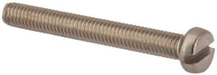 Value Collection - M4x0.70 Metric Coarse, 35mm Length Under Head Slotted Drive Machine Screw - Fillister Head, Grade 316 & A4 Stainless Steel, Uncoated, Without Washer - Industrial Tool & Supply