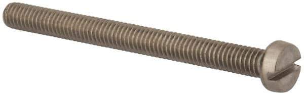 Value Collection - M4x0.70 Metric Coarse, 45mm Length Under Head Slotted Drive Machine Screw - Fillister Head, Grade 316 & A4 Stainless Steel, Uncoated, Without Washer - Industrial Tool & Supply